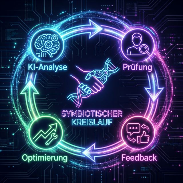 Der Human-in-the-Loop Prozess: KI analysiert, Mensch prüft, System lernt