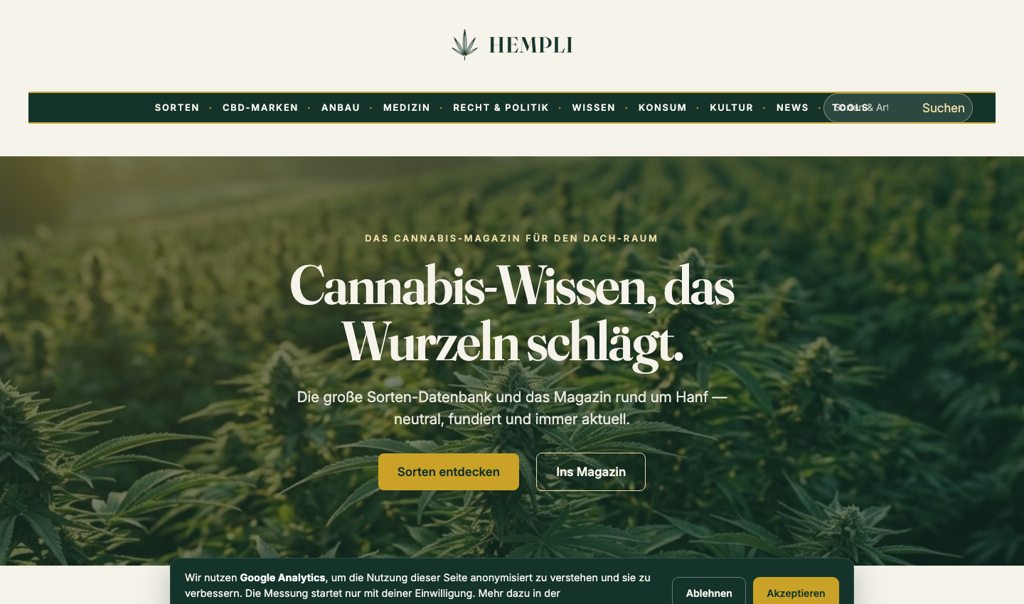 HEMPLI – Eine SEO-Content-Plattform mit über 1.800 Landingpages